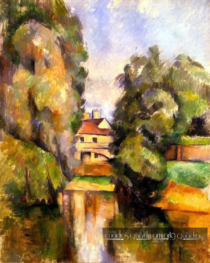 Maison de campagne au bord d'une rivière, Cézanne