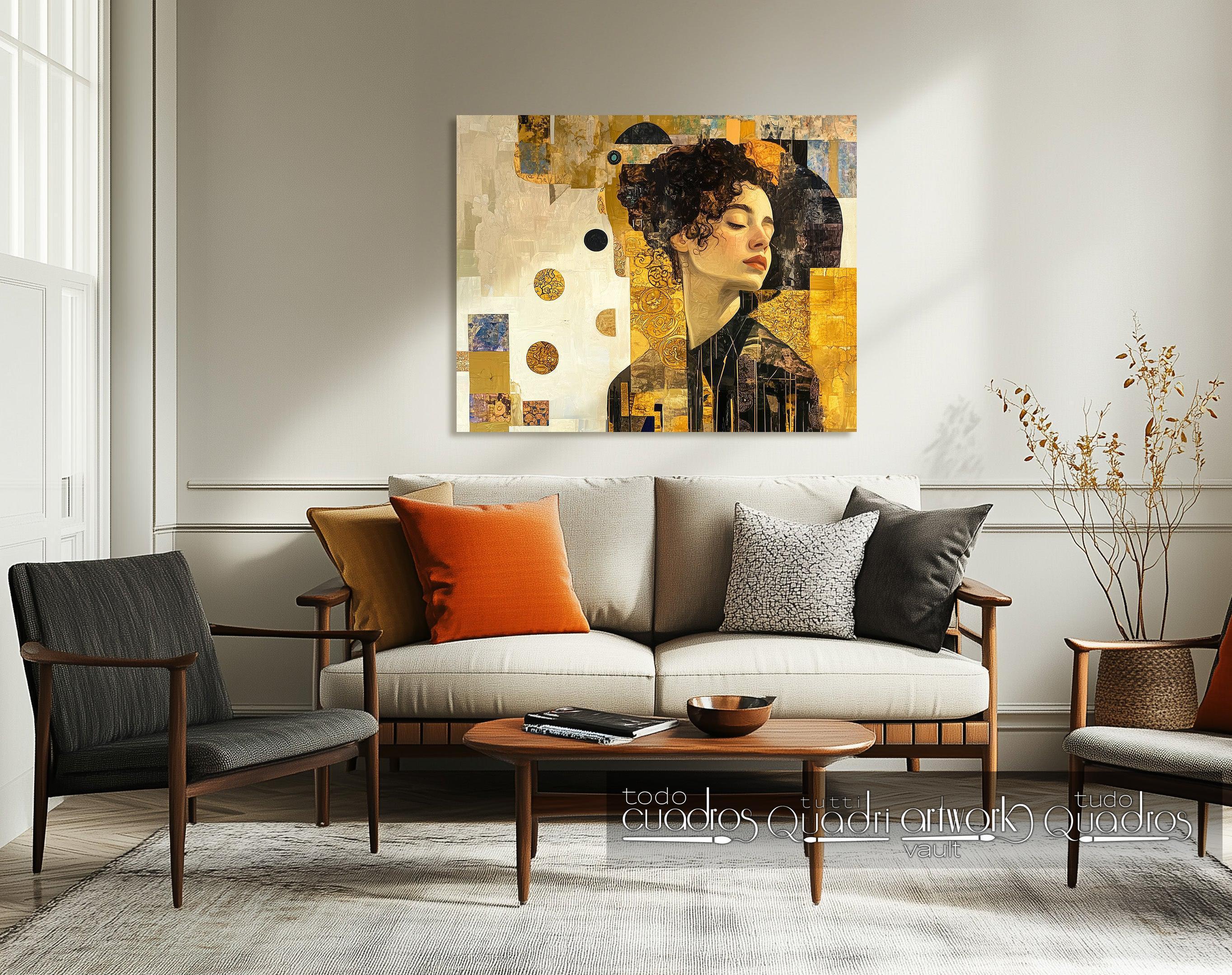 Portrait en or, style Klimt