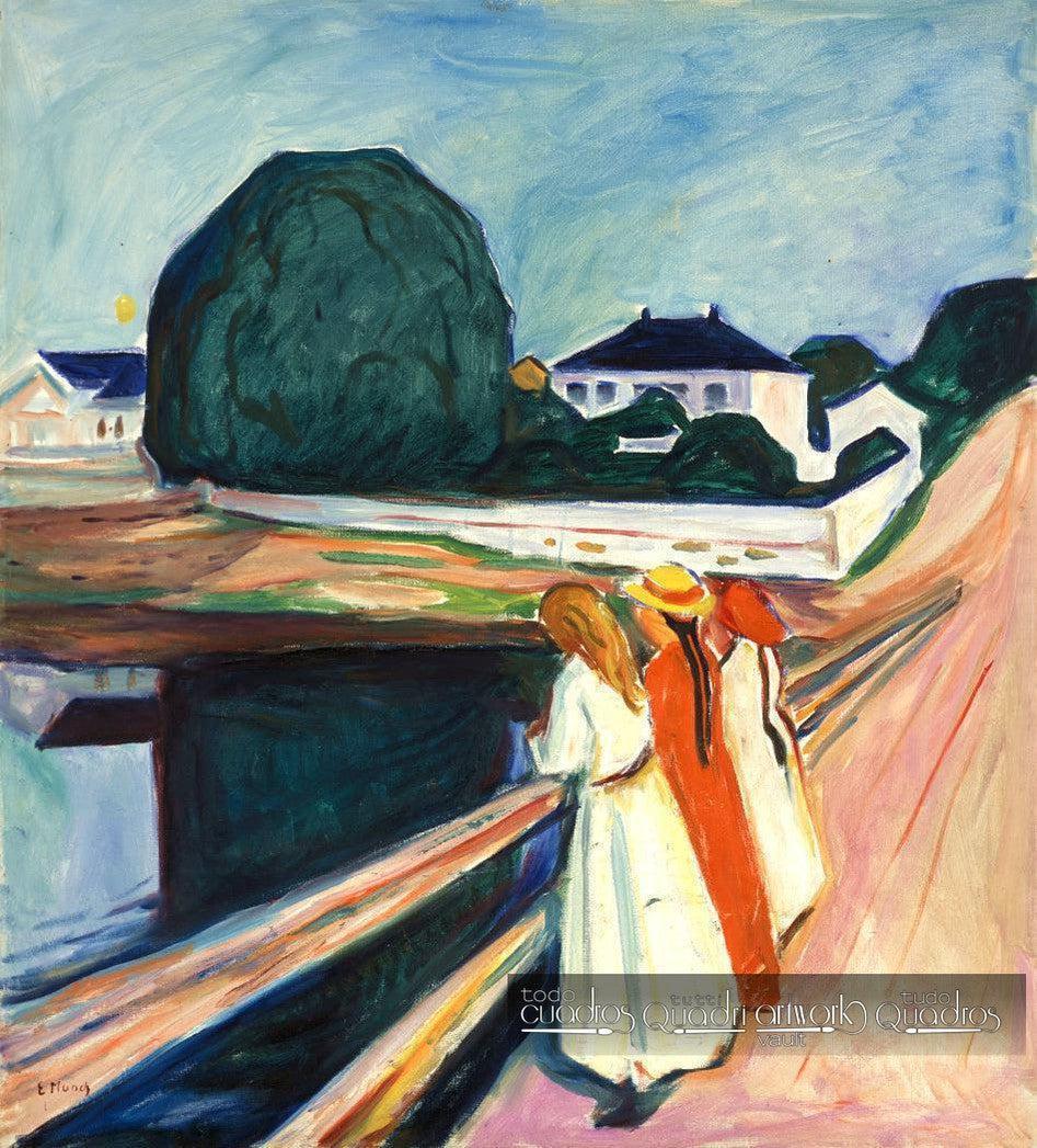 Jeunes Filles sur un pont, Edvard Munch
