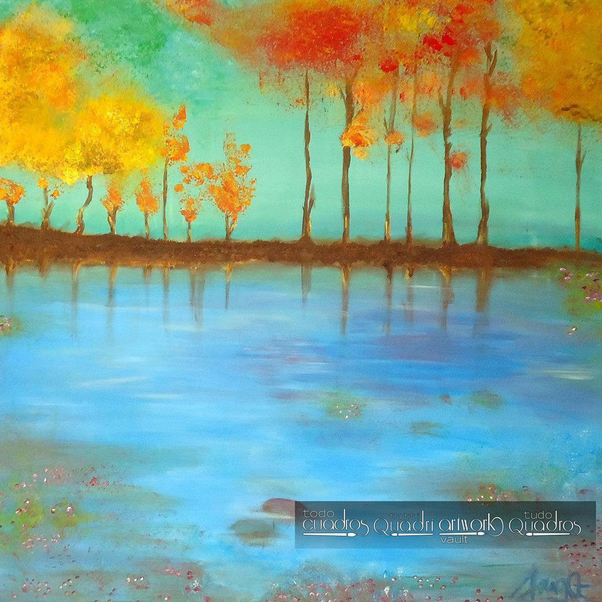 Quadro "O Lago Azul" <br /> A. Croxatto