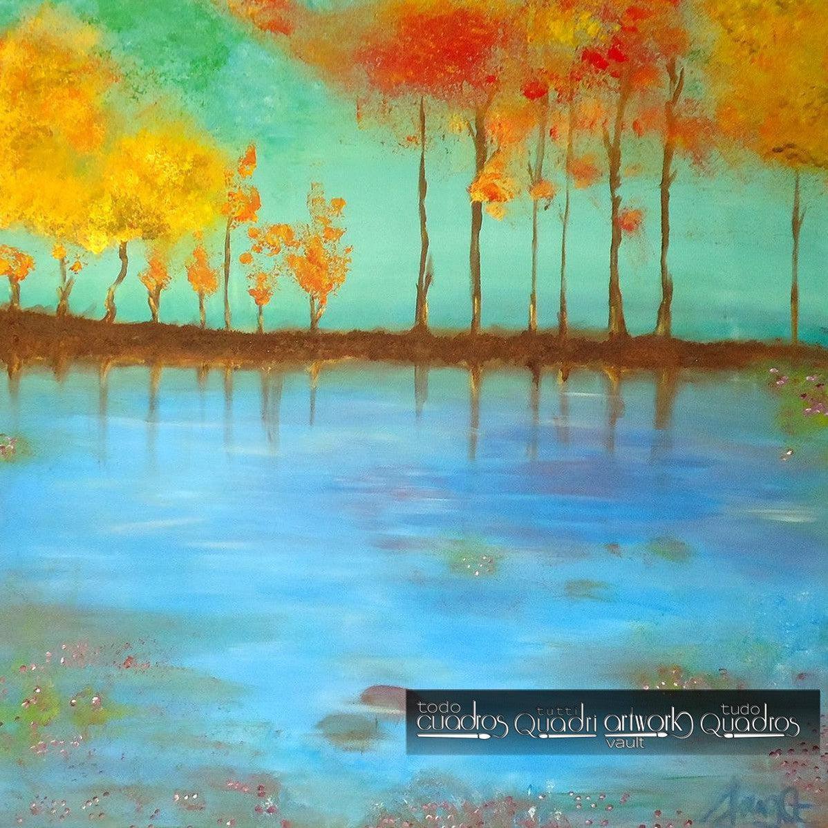 Quadro "O Lago Azul" <br /> A. Croxatto