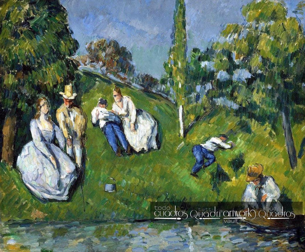 Au bord de l'étang, Cézanne