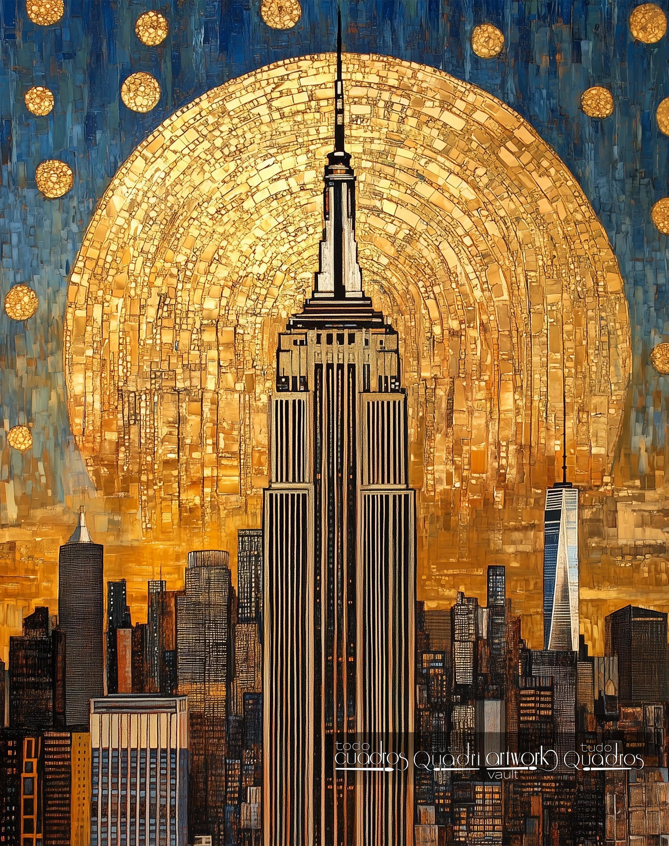 Éclat éternel sur Manhattan, style Klimt