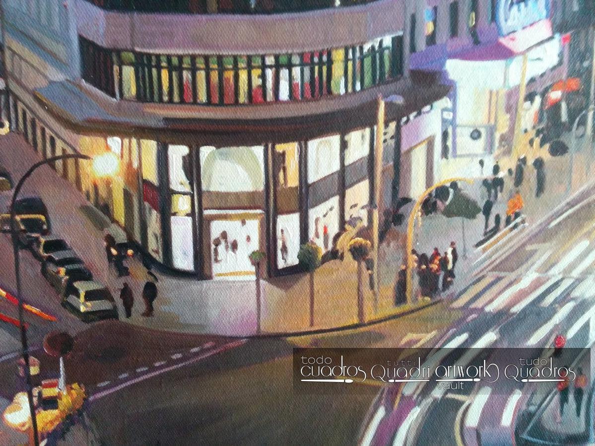 A Gran Vía de Madrid à Noite