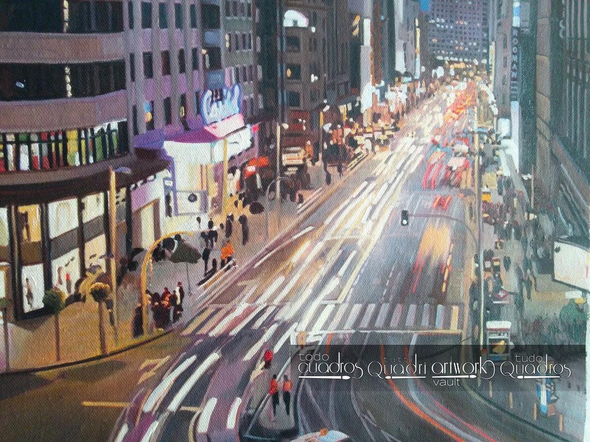 A Gran Vía de Madrid à Noite
