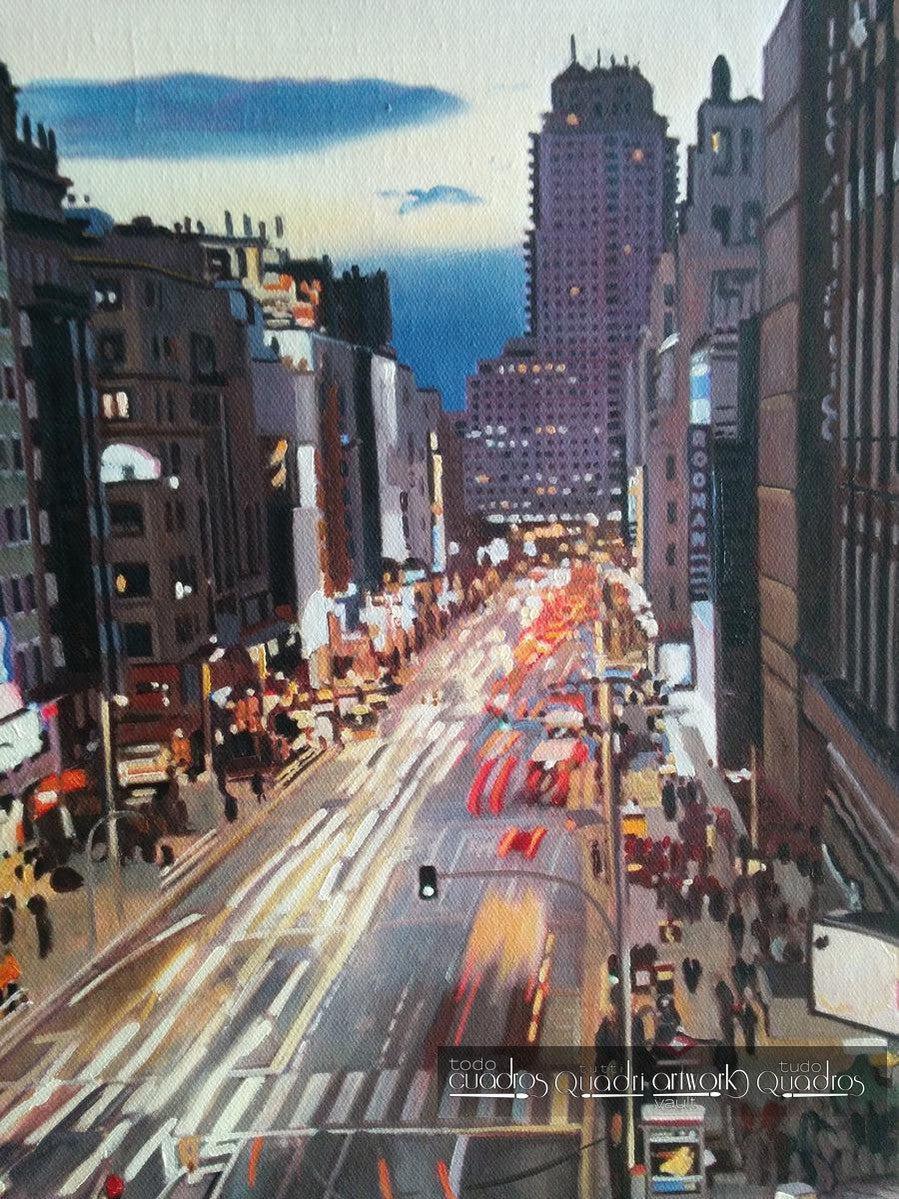A Gran Vía de Madrid à Noite