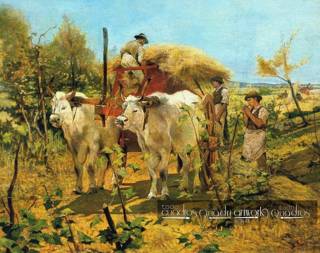 Récolte de foin en Maremme, <span class="nobr">Giovanni Fattori</span>
