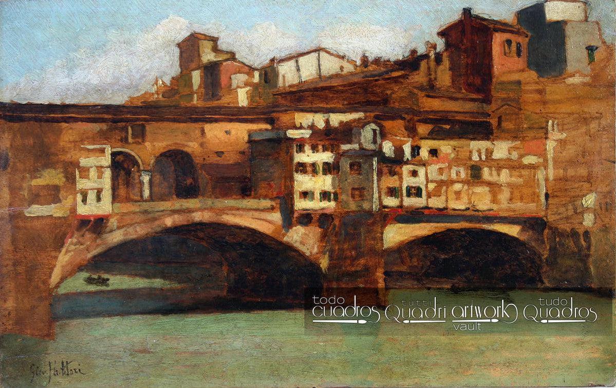 Le pont Vecchio à Florence, <span class="nobr">G. Fattori</span>