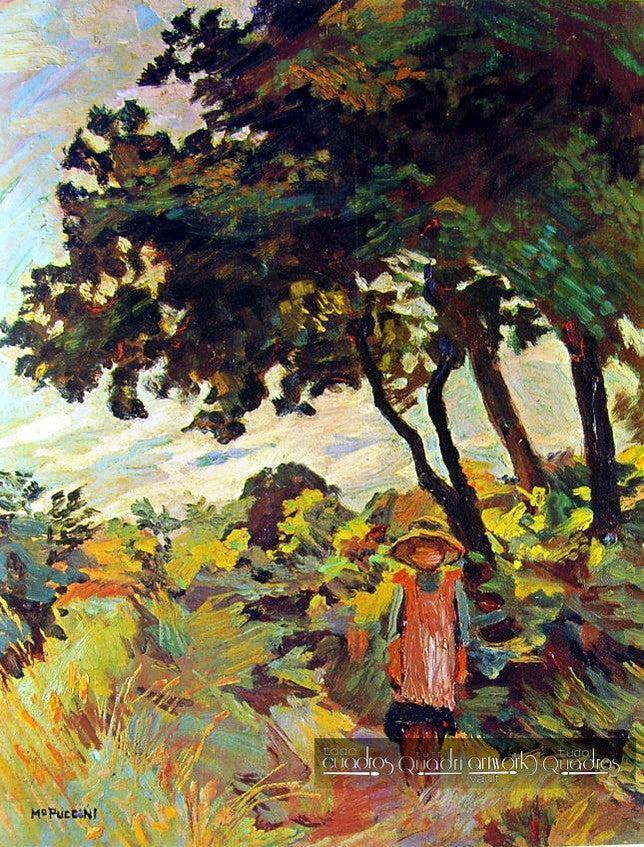 Fillette dans les champs, <span class="nobr">M. Puccini</span>