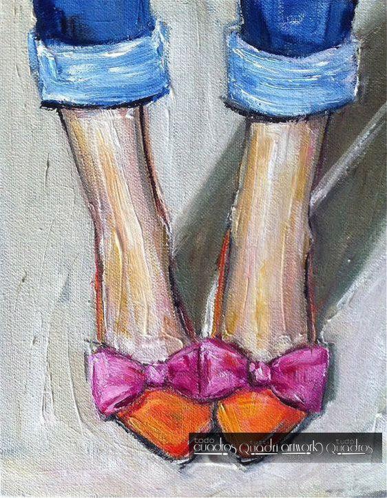 Petits souliers chics, huile