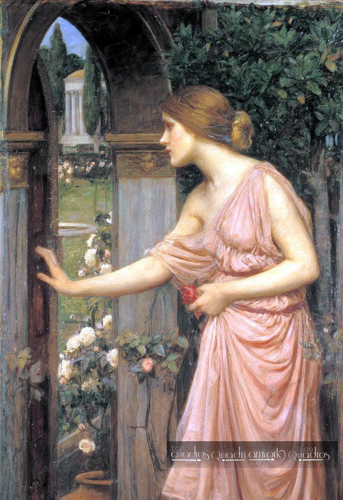 Psyché ouvrant la porte du jardin d'Éros, Waterhouse