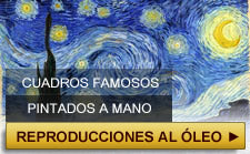 Reproducciones de cuadros pintados a mano al óleo.