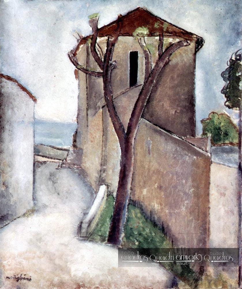 Arbre et maison, Modigliani