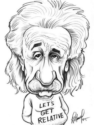 Caricatura do cientista alemão.
