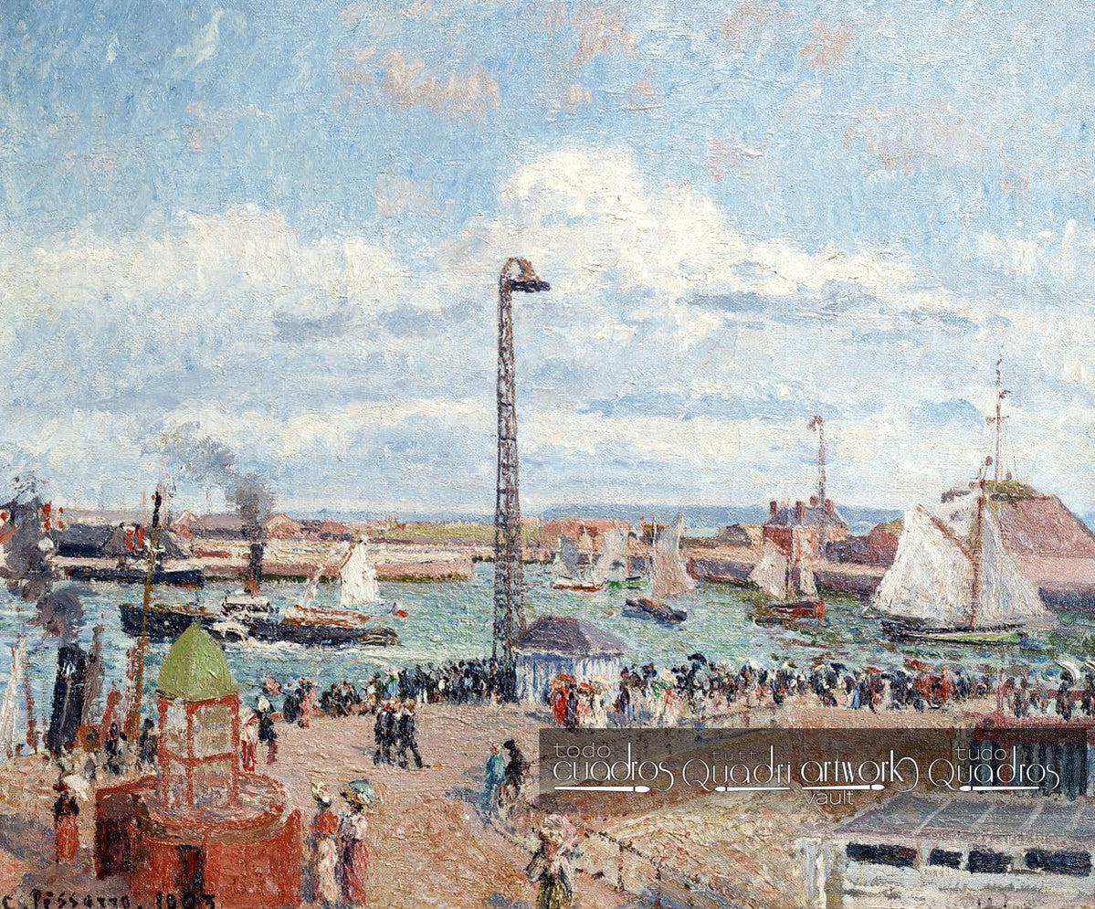 L'Anse des Pilotes et le brise-lames est, Le Havre, après-midi, temps ensoleillé. Pissarro