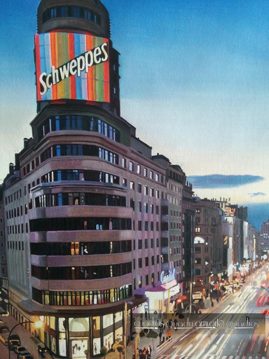 A Gran Vía de Madrid à Noite