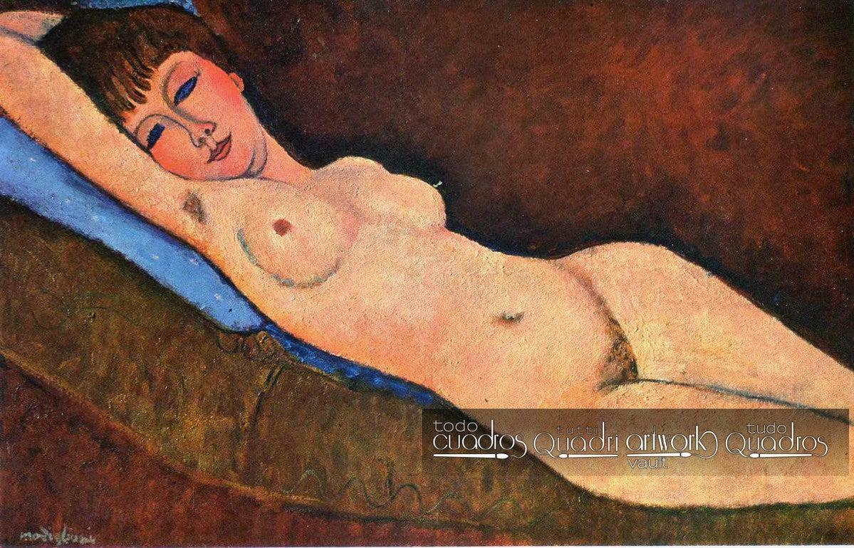 Nu Couché au coussin Bleu, Modigliani