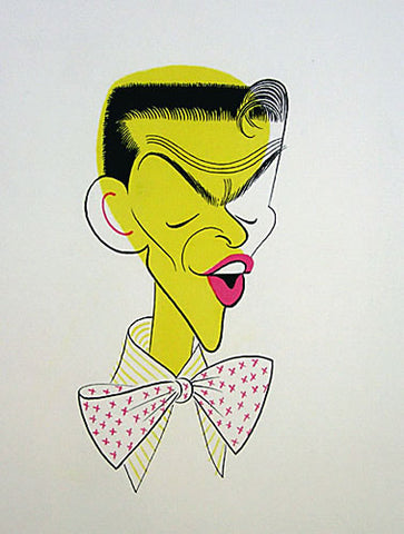 Cantante en su juventud pintado por Hirschfeld.