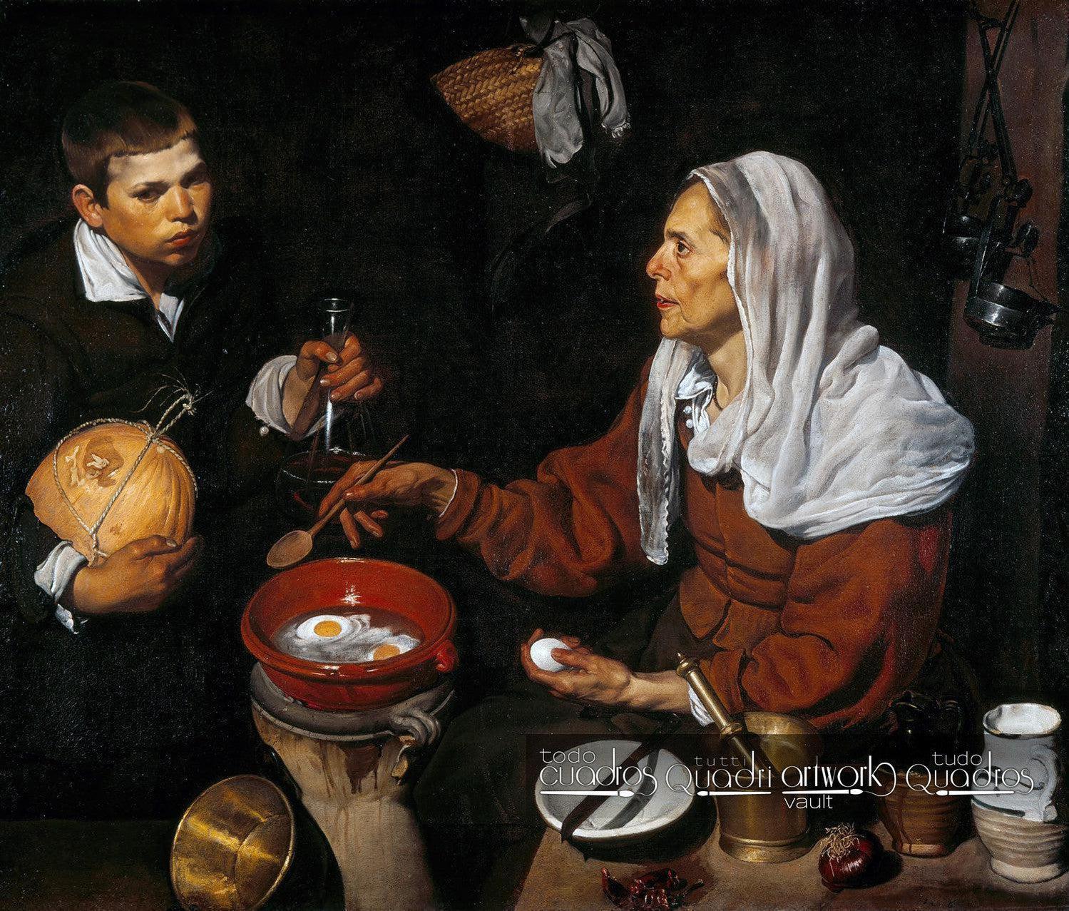 Vieille faisant frire des œufs, Vélasquez