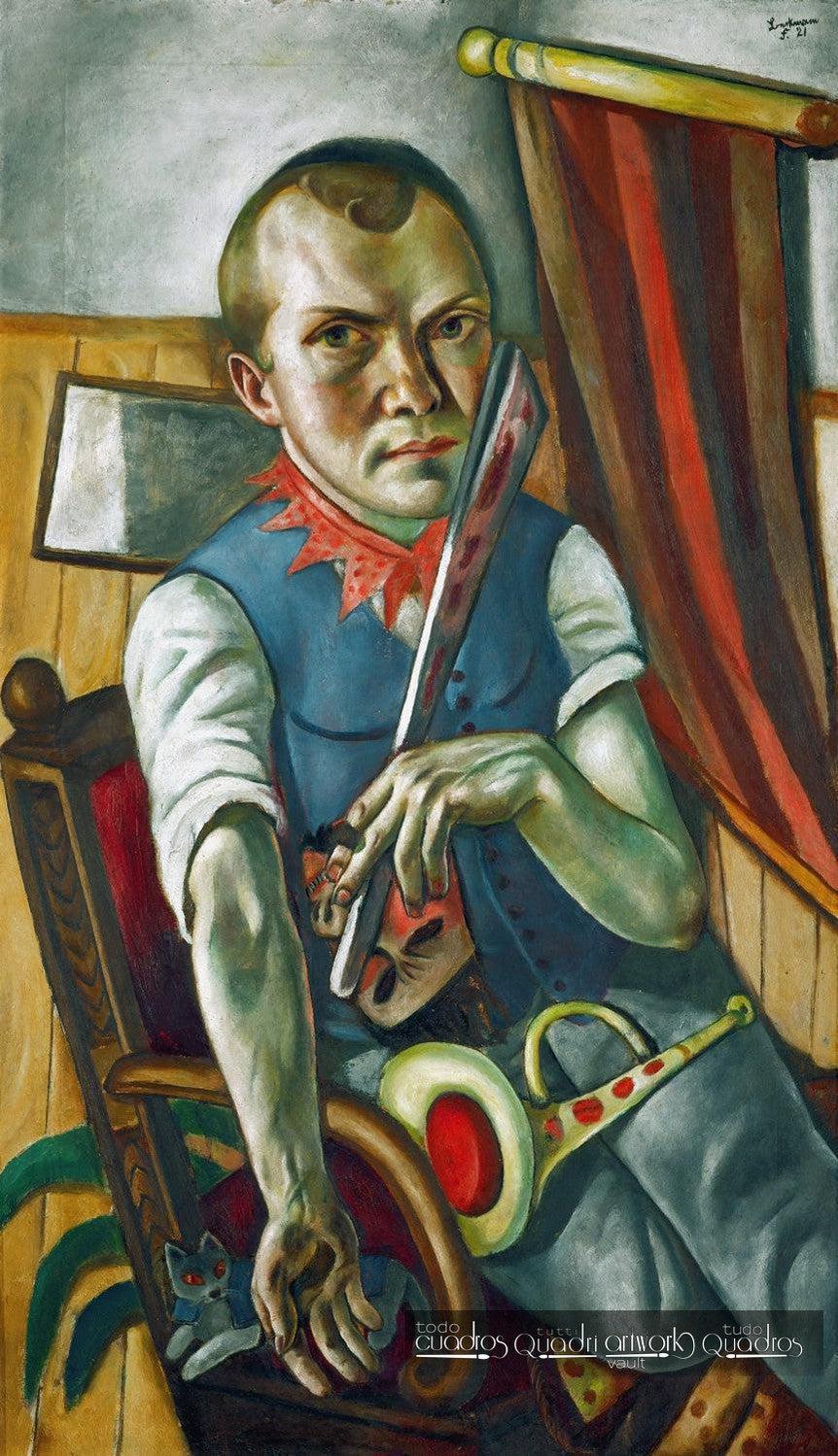 Autorretrato como payaso, Max Beckmann