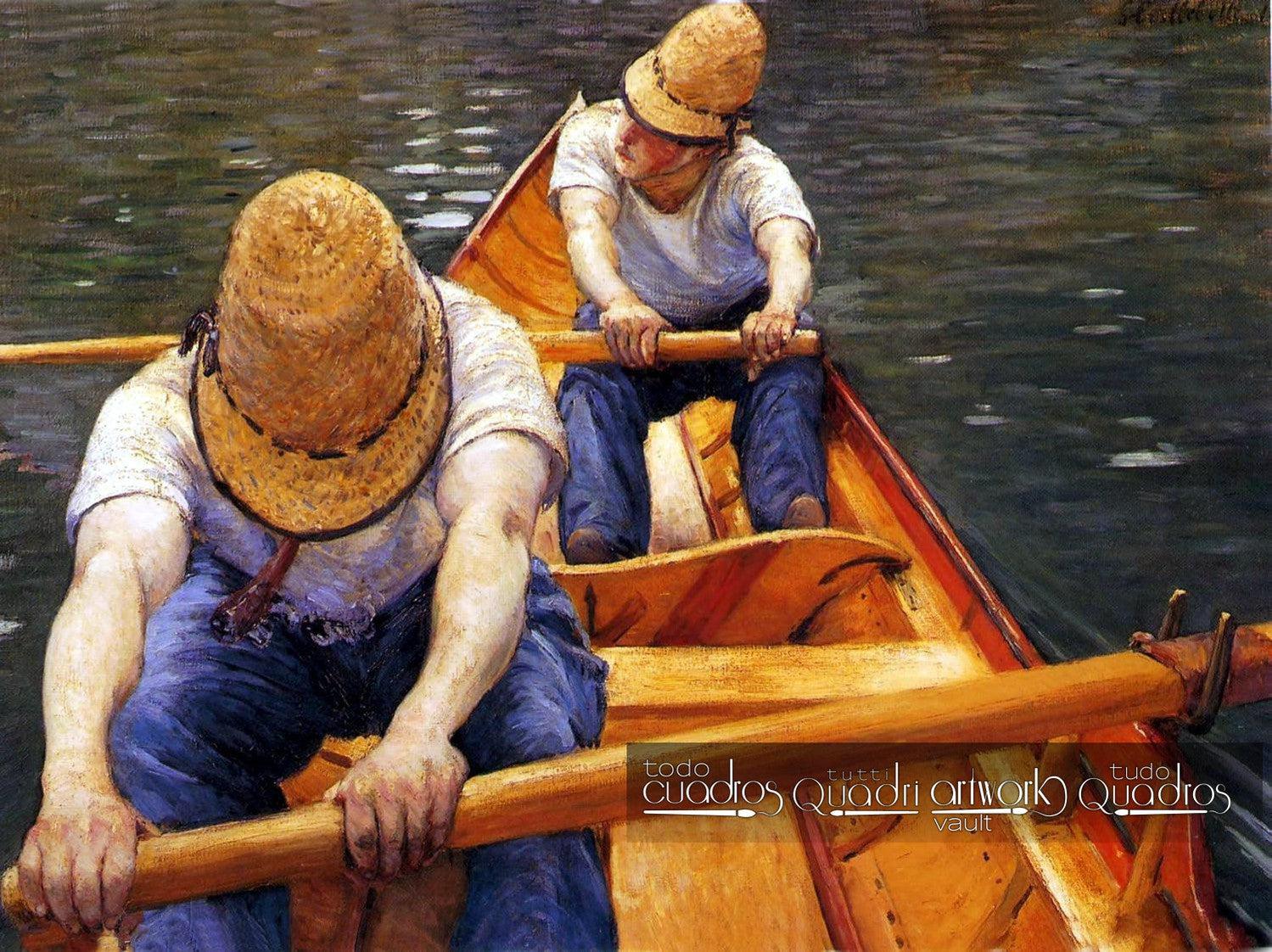 Remeros en el Yerres, Caillebotte